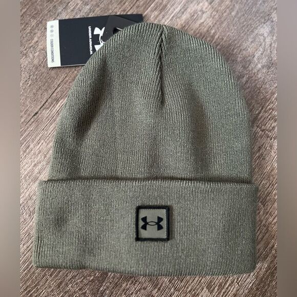 Under Armour Halftime Cuff Beanie Olive Green - Picture 1 of 5